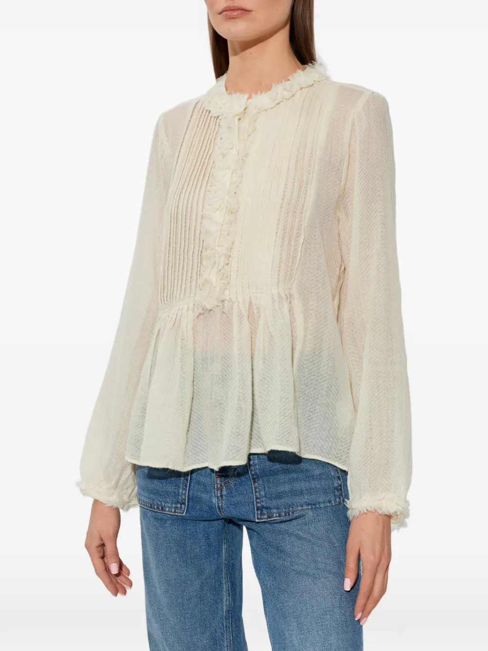  Ulla Johnson Ruffled Blouse - Neutrals 