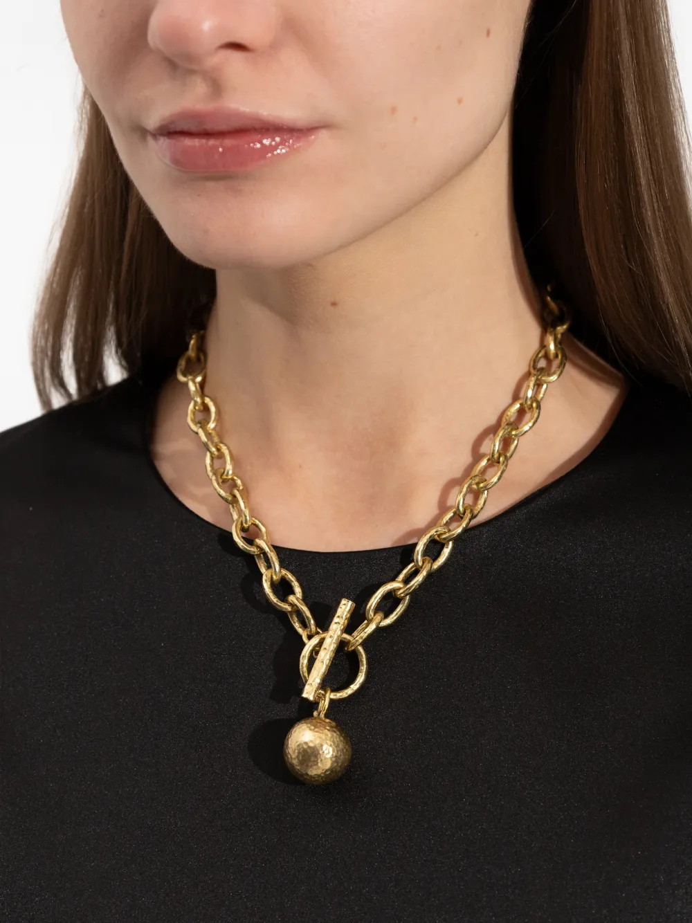 Ulla Johnson chain-link ball-pendant necklace - Goud