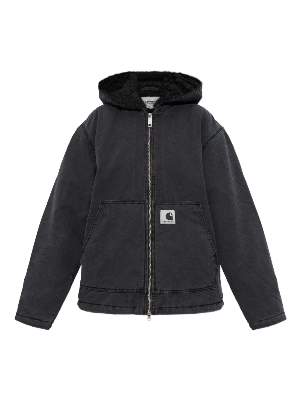 Carhartt WIP zip-up hooded jacket | Black | Image 1