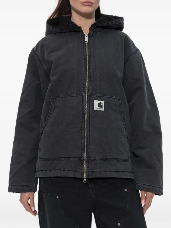 Carhartt WIP ジップアップ フーデッドジャケット | ブラック