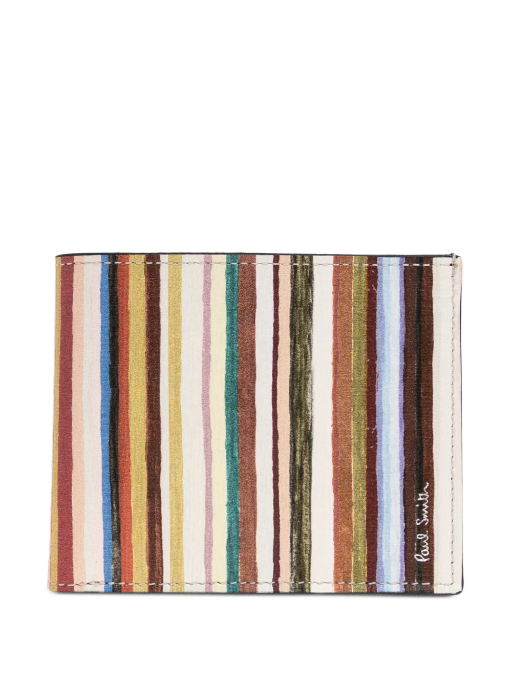 Paul Smith striped leather cardholder | Neutrals | Image 1