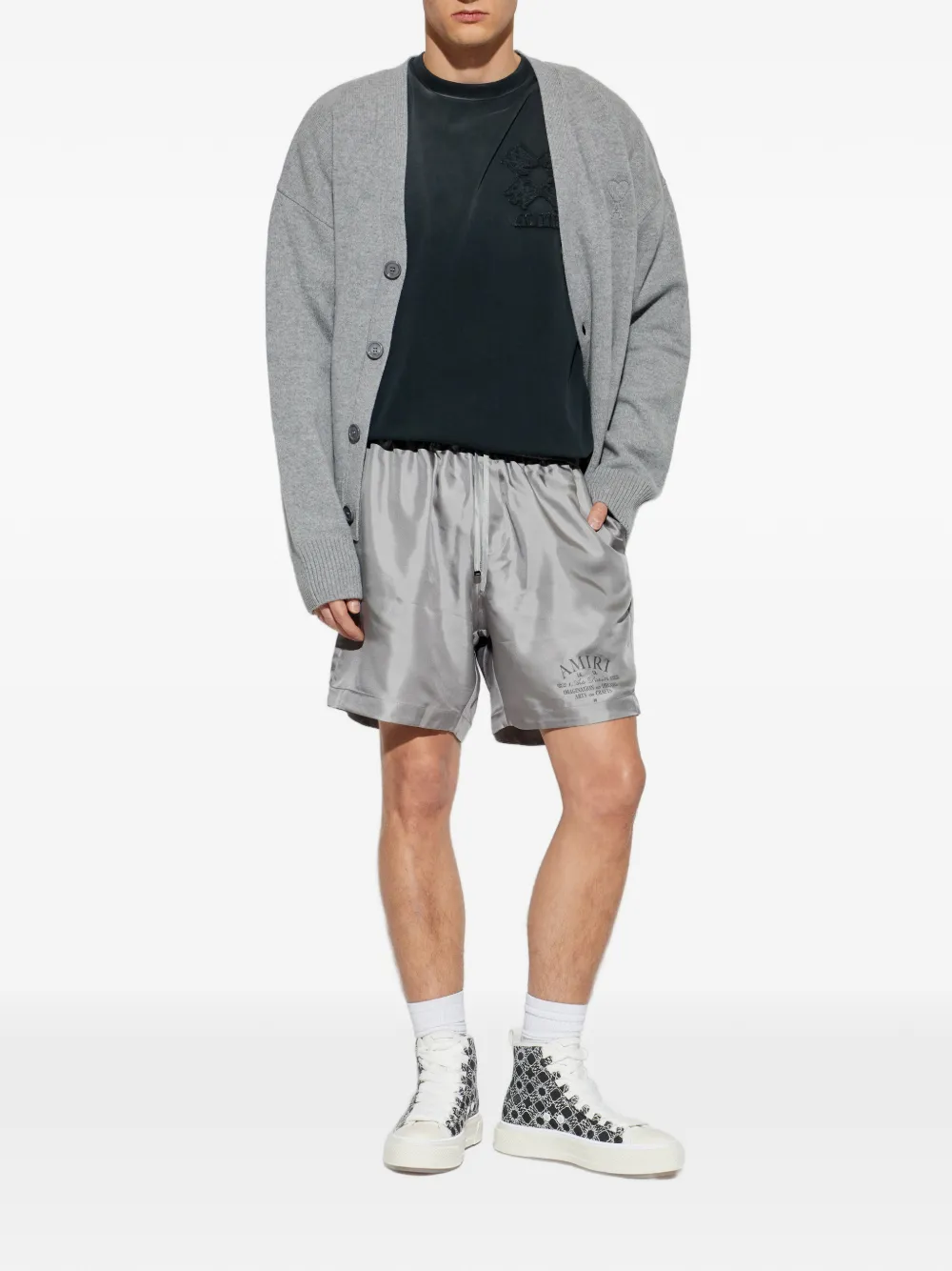 AMIRI logo-embroidered short-sleeve T-shirt - Zwart