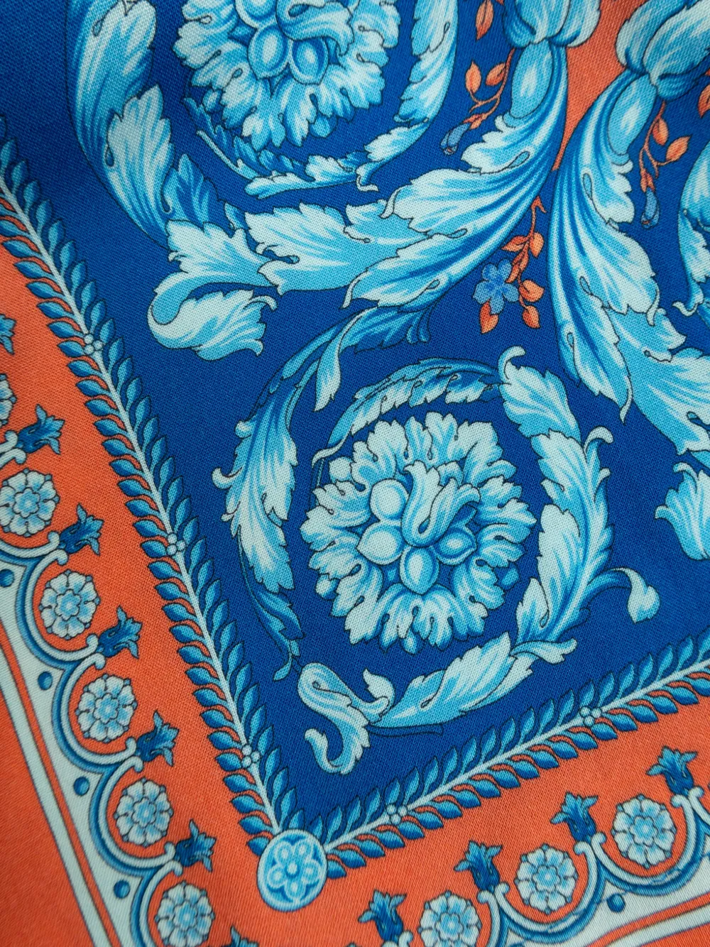 Versace Kids Shorts met bloemenprint Blauw