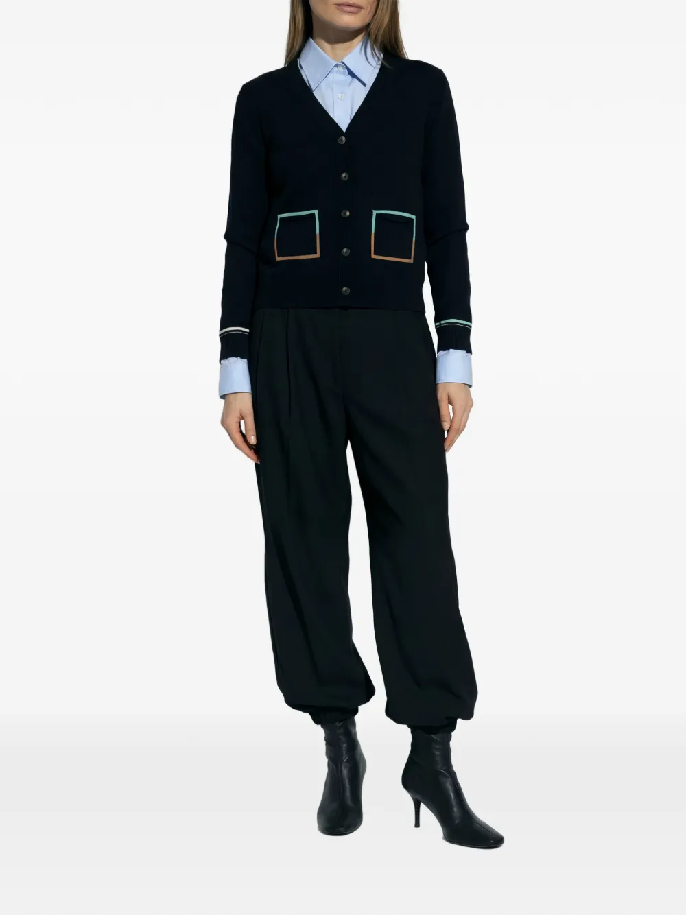  Ps Paul Smith Pocket V-neck Cardigan - Black 