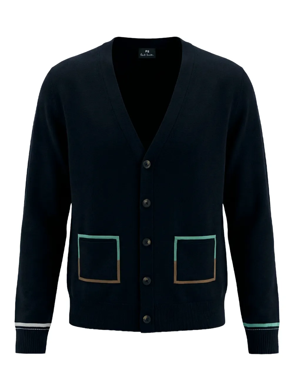 PS Paul Smith pocket V-neck cardigan - Schwarz