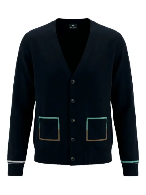 PS Paul Smith cárdigan con bolsillo y cuello en V
