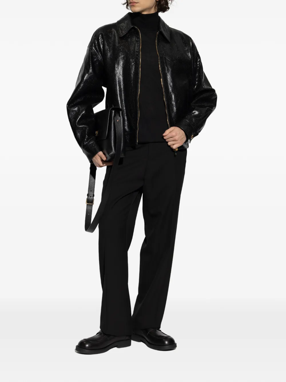 Versace zip-up leather jacket | Leather Jackets | Image 2