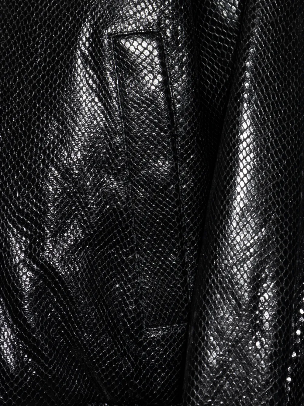 Versace Leren jack met rits Zwart