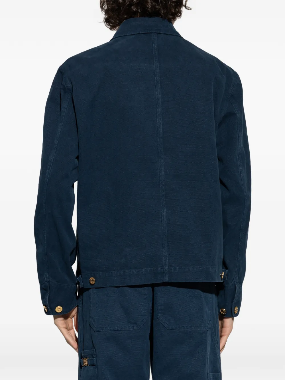 Versace Jack met opgestikte zak met knopen Blauw