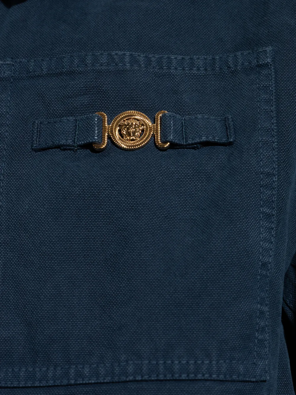 Versace Jack met opgestikte zak met knopen Blauw