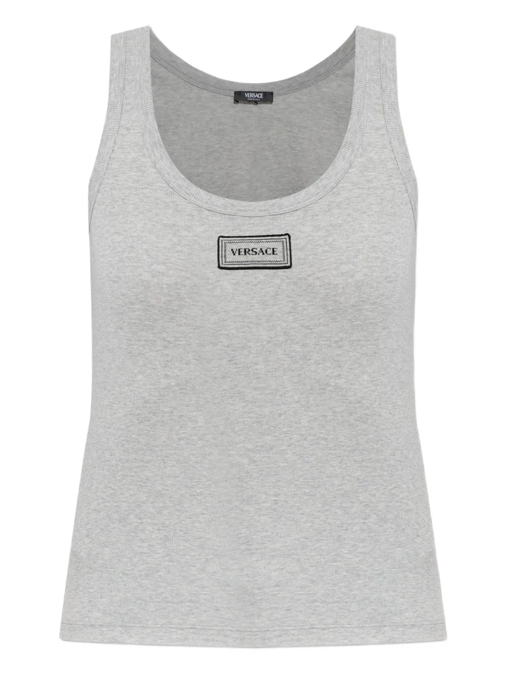 Versace label T-shirt - Grigio