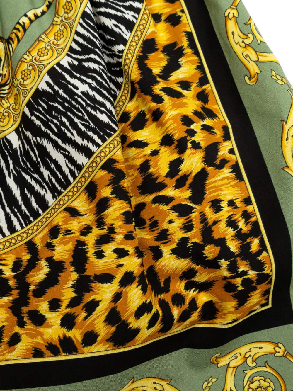 Versace Kids Rok met tijgerprint Groen
