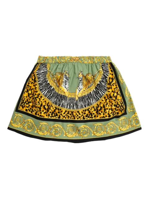 Versace Kids 타이거 프린트 스커트