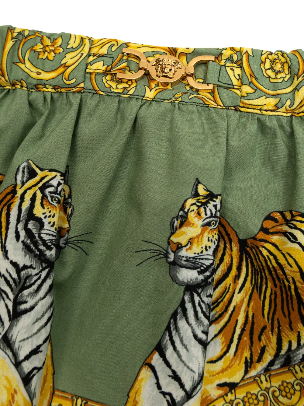 Versace Kids Rok met tijgerprint Groen