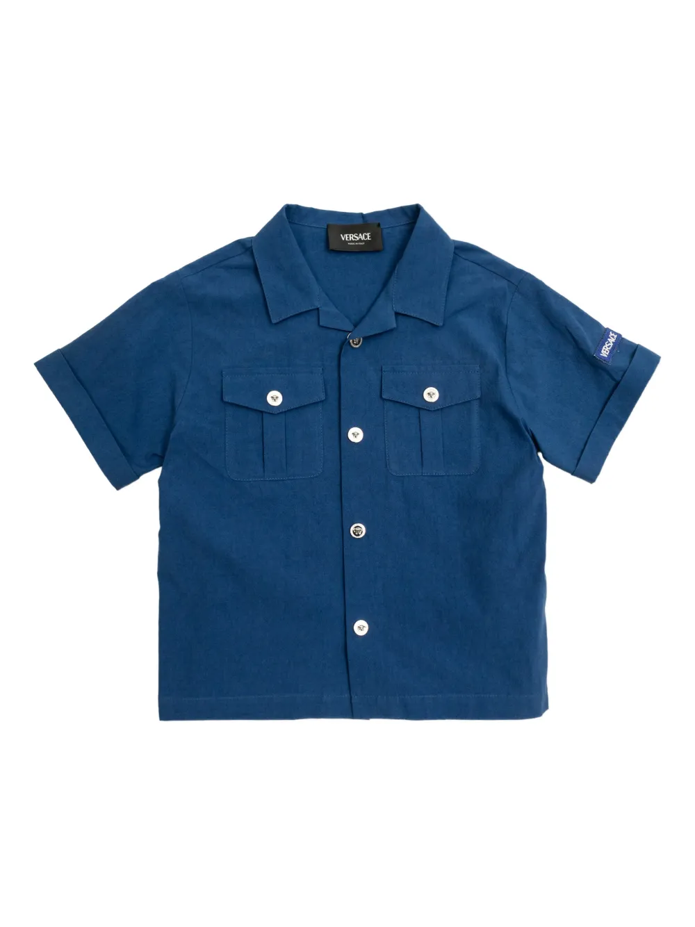 Versace Kids Camicia con bottoni Medusa - Blu