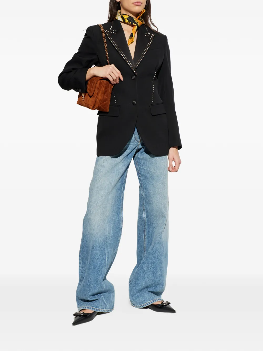  Versace Studded Blazer - Black 