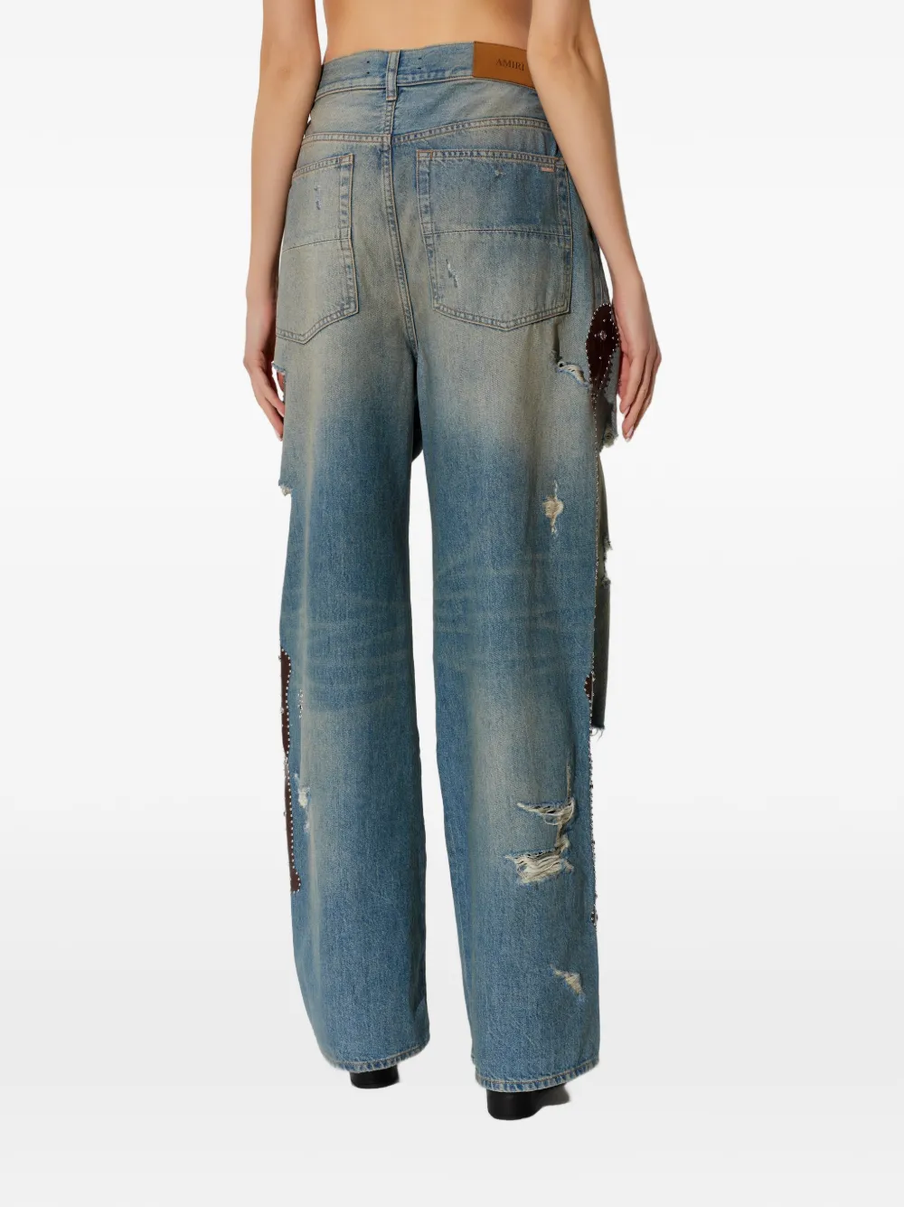 AMIRI Bones jeans met studs Blauw