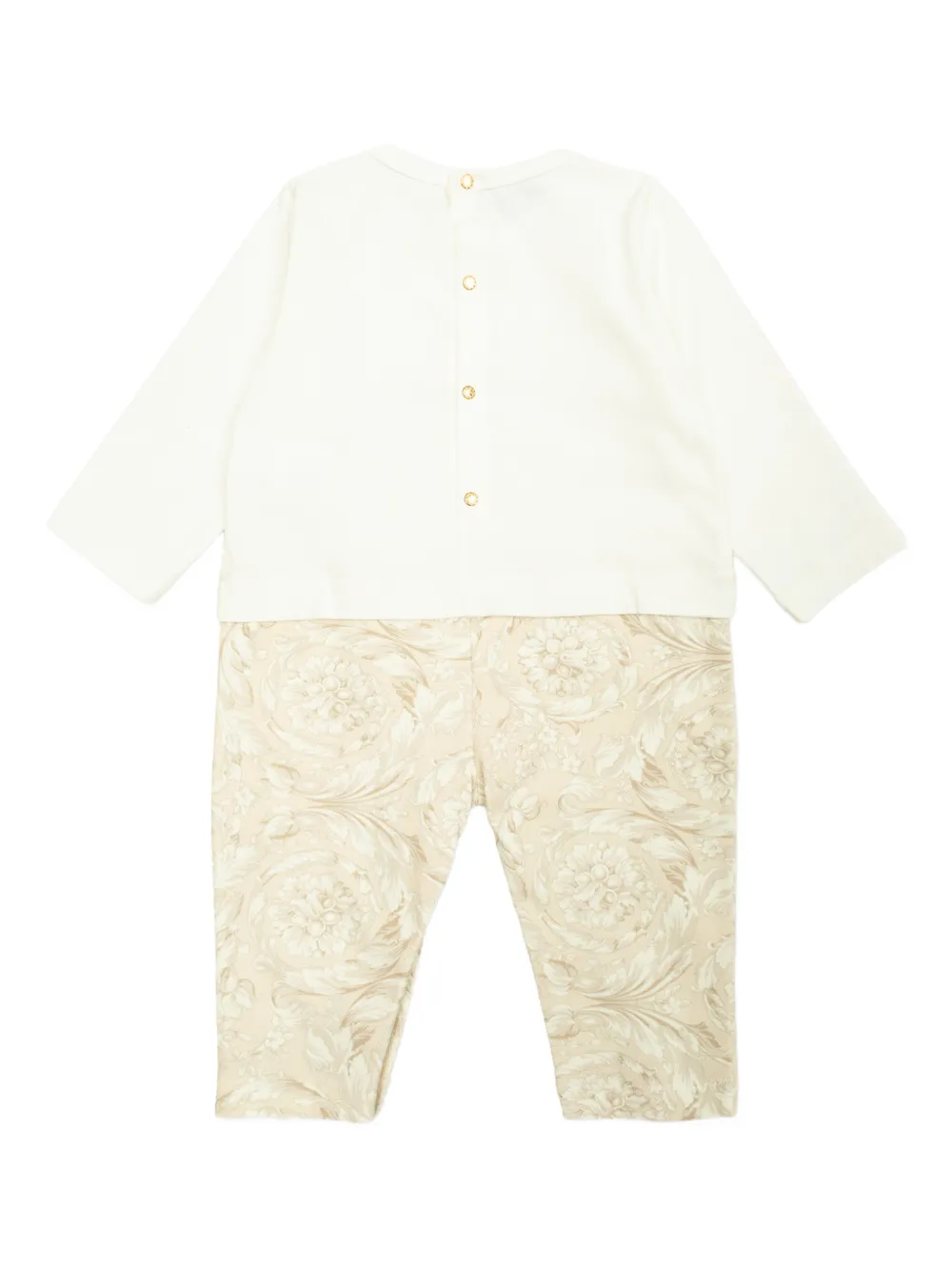 Versace Kids Romper met logodetail - Wit