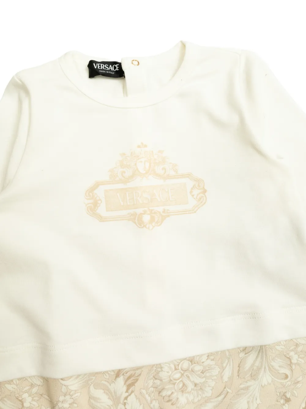  Versace Kids Logo-detail Bodysuit - White 