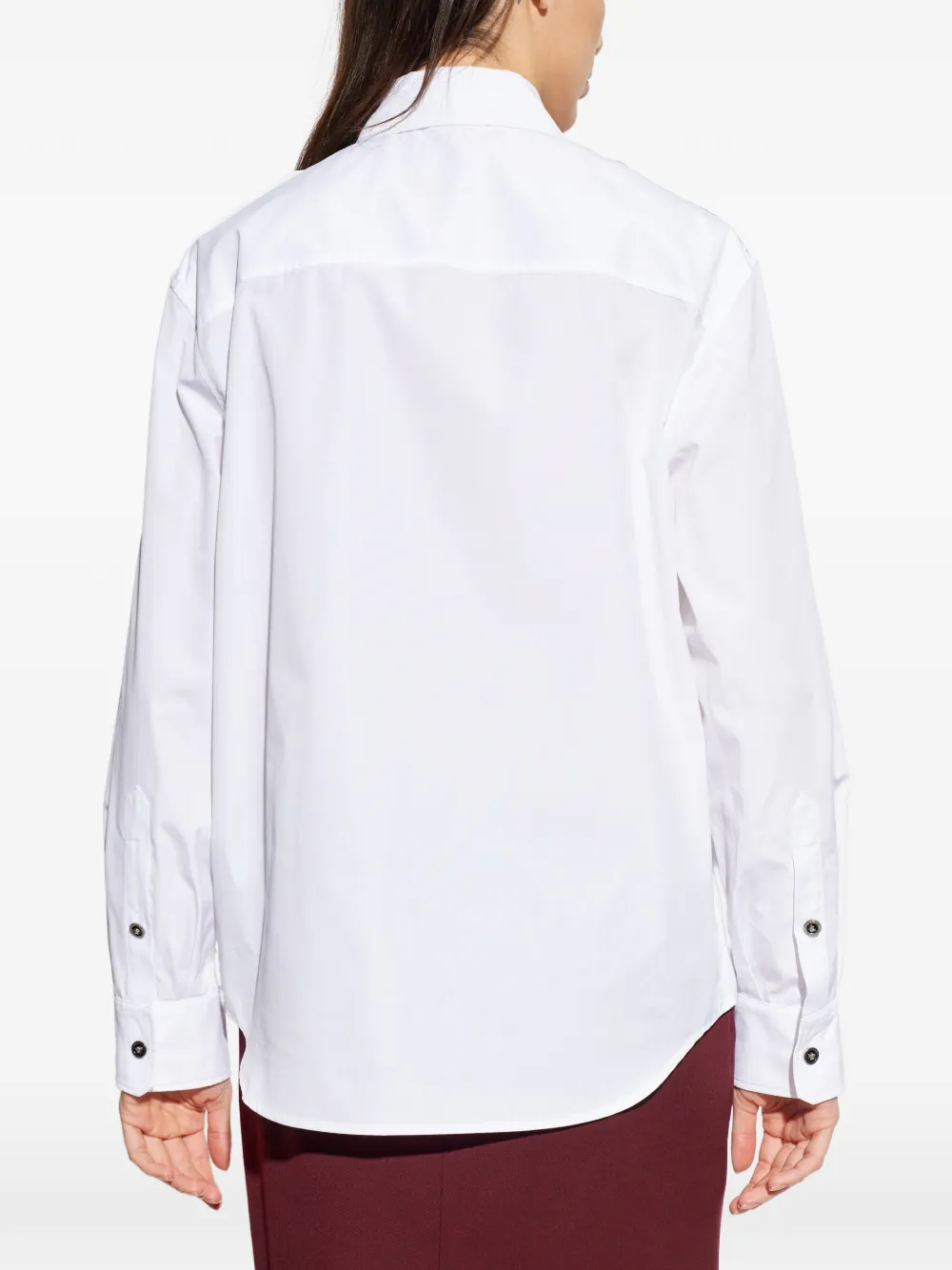 Versace Blouse met klepzakken en knopen Wit