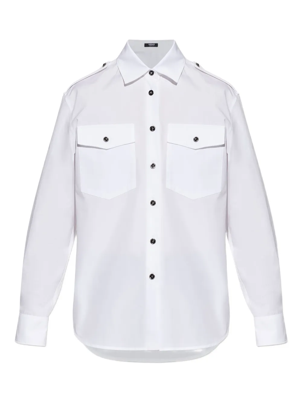 Versace flap-pocket buttoned shirt - Weiß