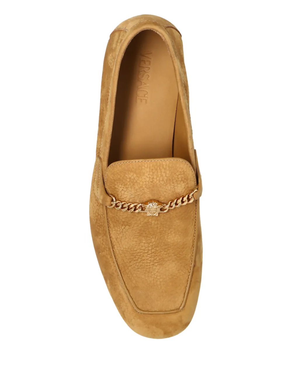 Versace Medusa chain-detail leather loafers Bruin