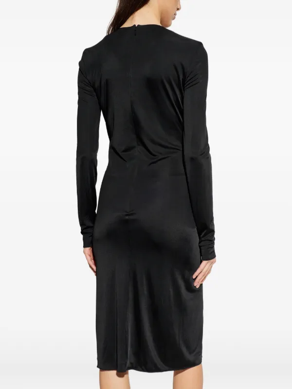 medusa black dress Versace Viscose-Jersey Midi Dress, Female, Black, 42 GL(тога) 23 Color:M-Dusk Versace black spirit tee Men's Casual Business Wedding