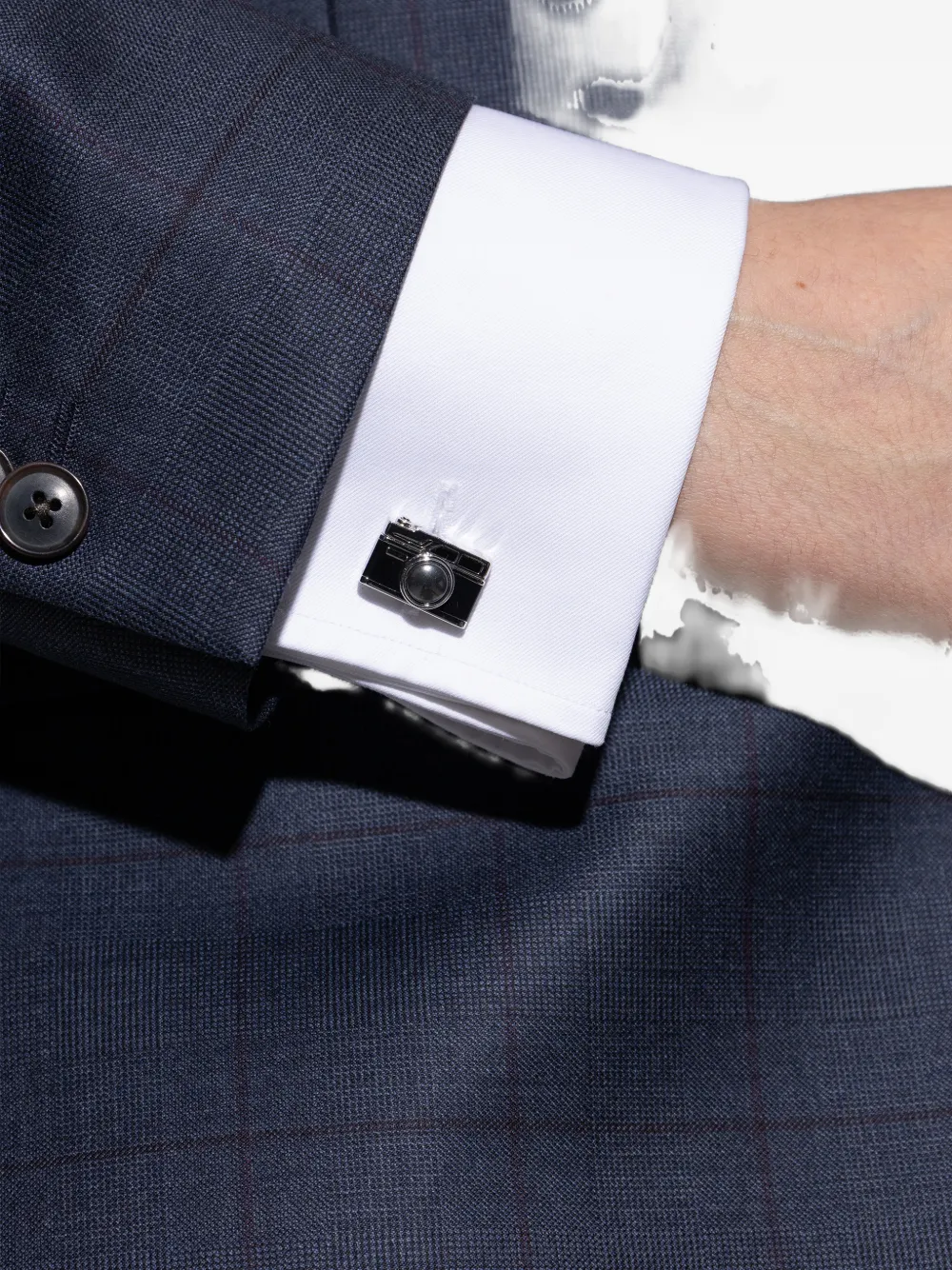 Paul Smith camera-motif cufflinks - Argento