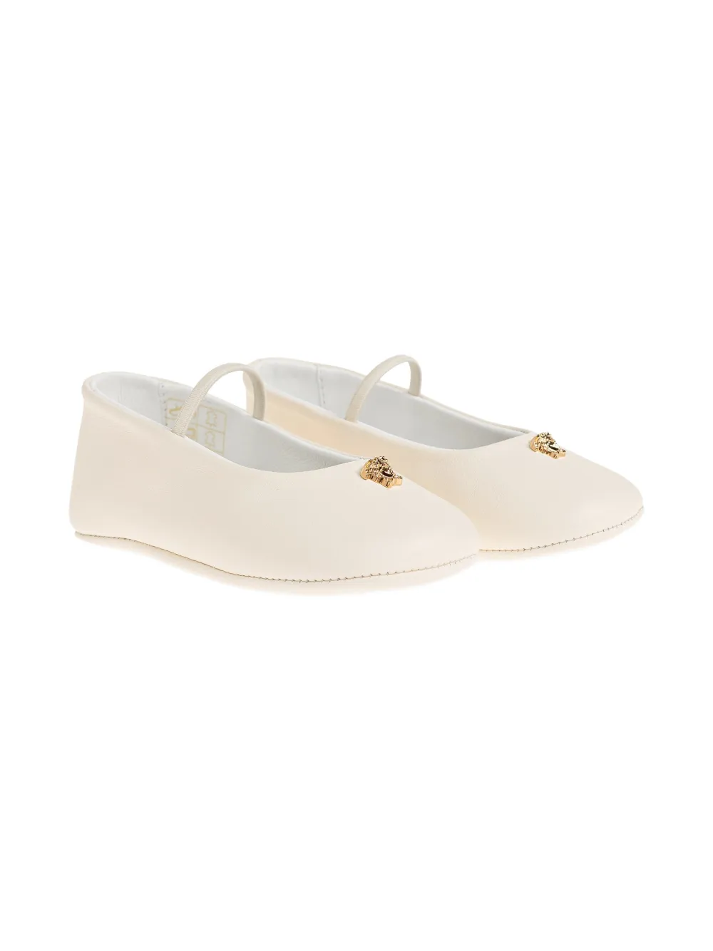 Versace Kids medusa crib shoes - Neutrals