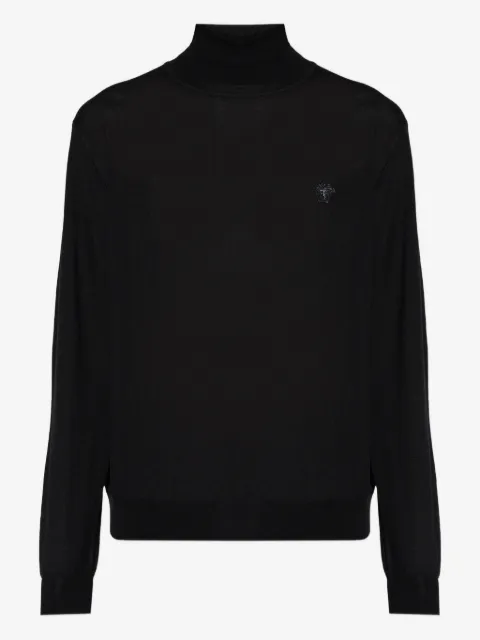 Versace roll-neck logo sweater