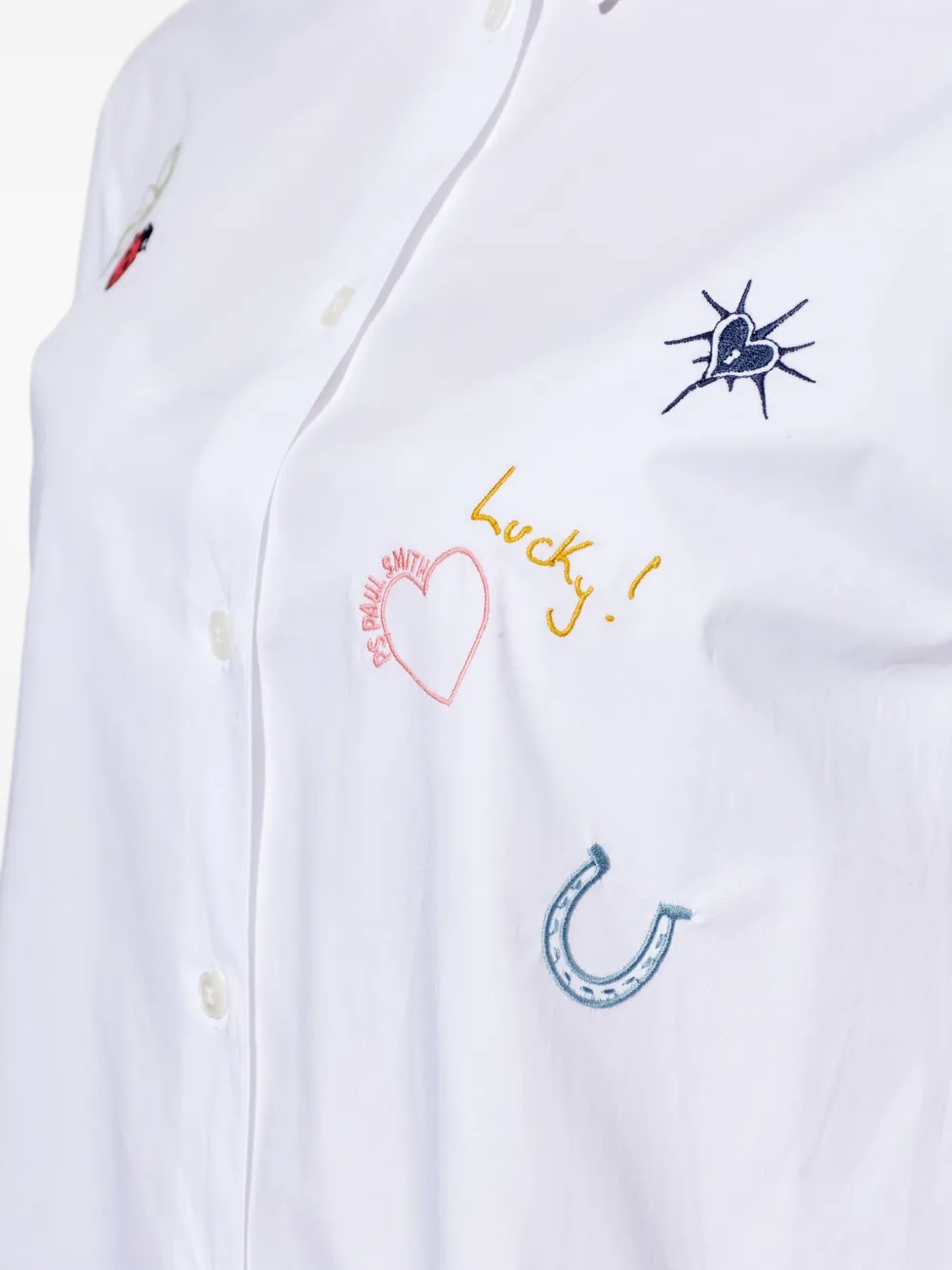 PS Paul Smith Blouse met borduurwerk Wit