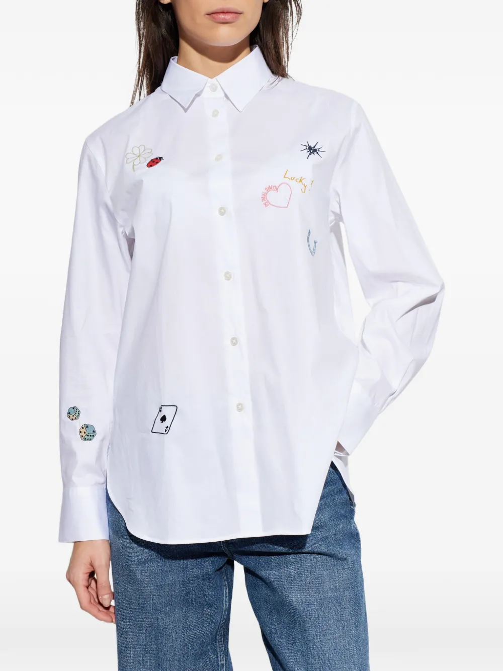 PS Paul Smith Blouse met borduurwerk Wit