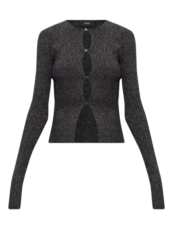 Amiri Ma Hardware Cardigan in Grey