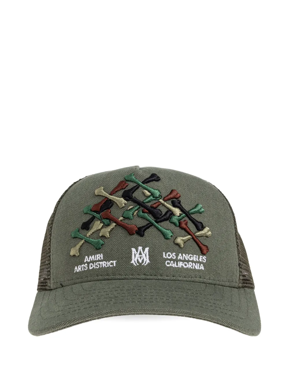 AMIRI KIDS embroidery mesh hat - Verde