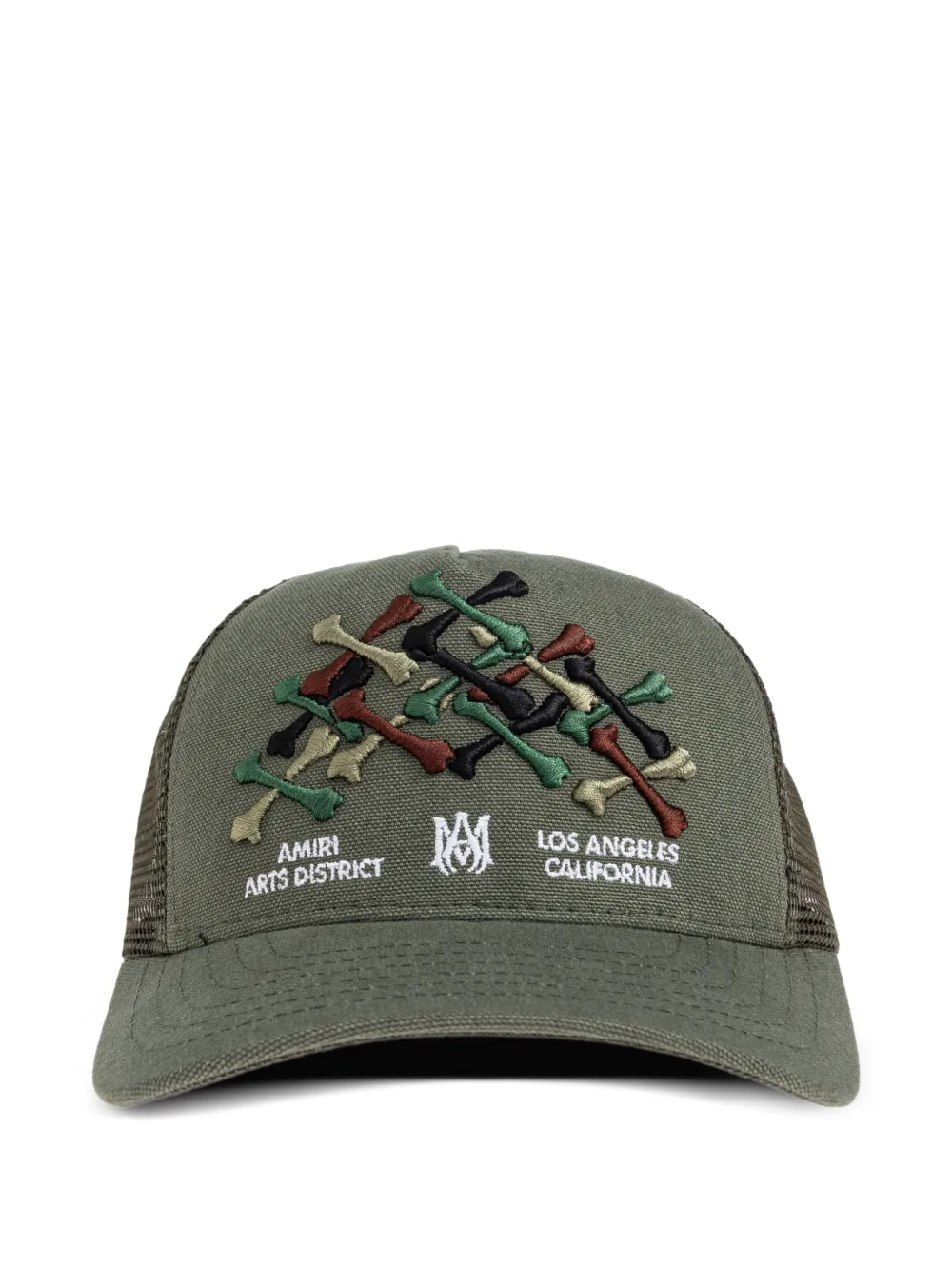 AMIRI KIDS embroidery mesh hat - Verde