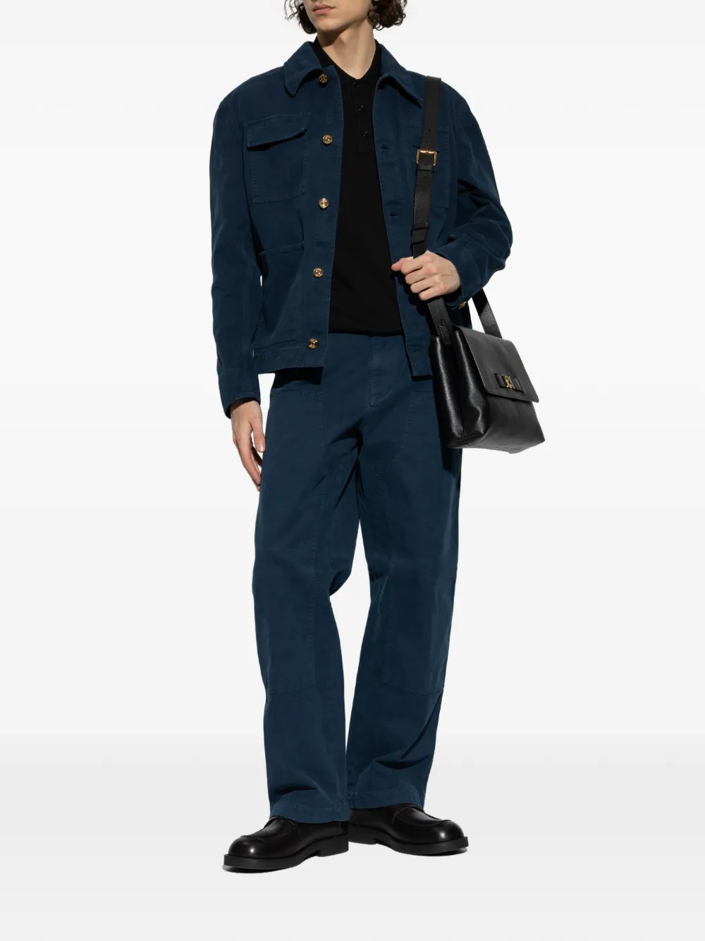Versace panelled trousers - Blauw