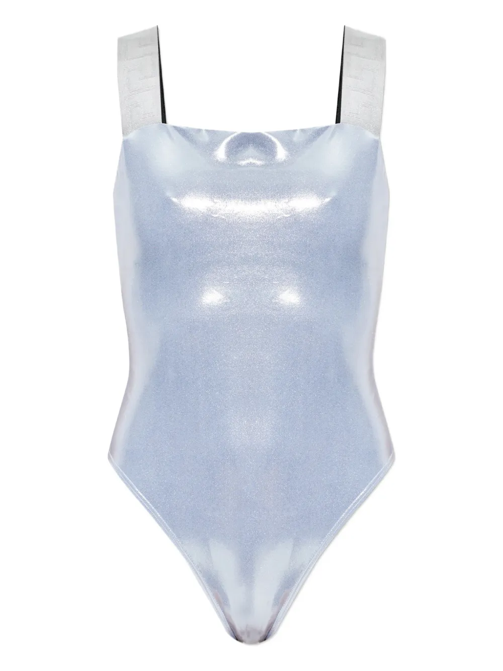 Versace strap-detail swimsuit - Blau