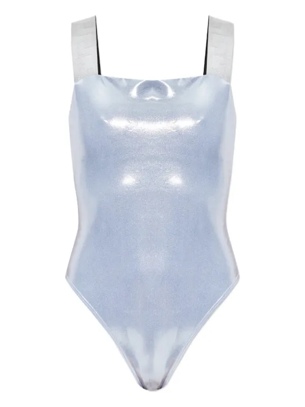 Versace ストラップ ワンピース水着 | ブルー | FARFETCH JP