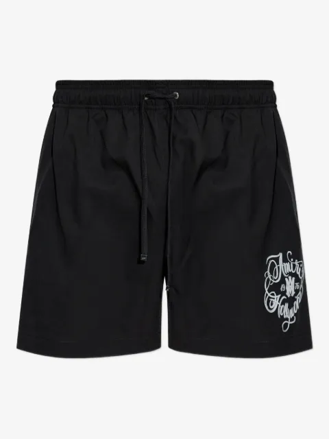 AMIRI shorts de playa estampados con cordones en la pretina