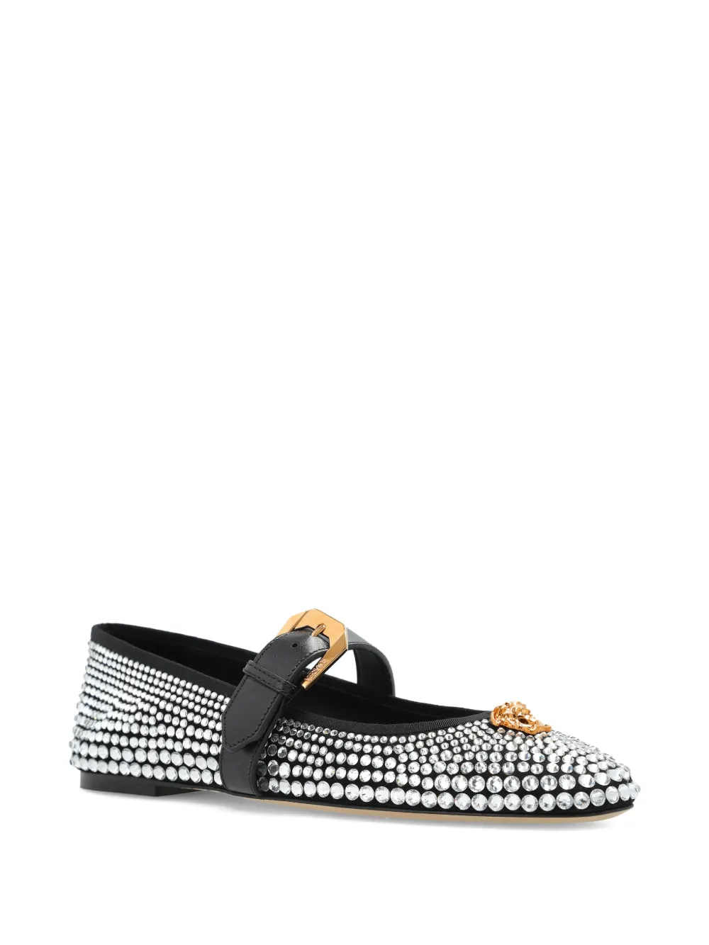 Versace La Medusa studded ballet flats - Wit