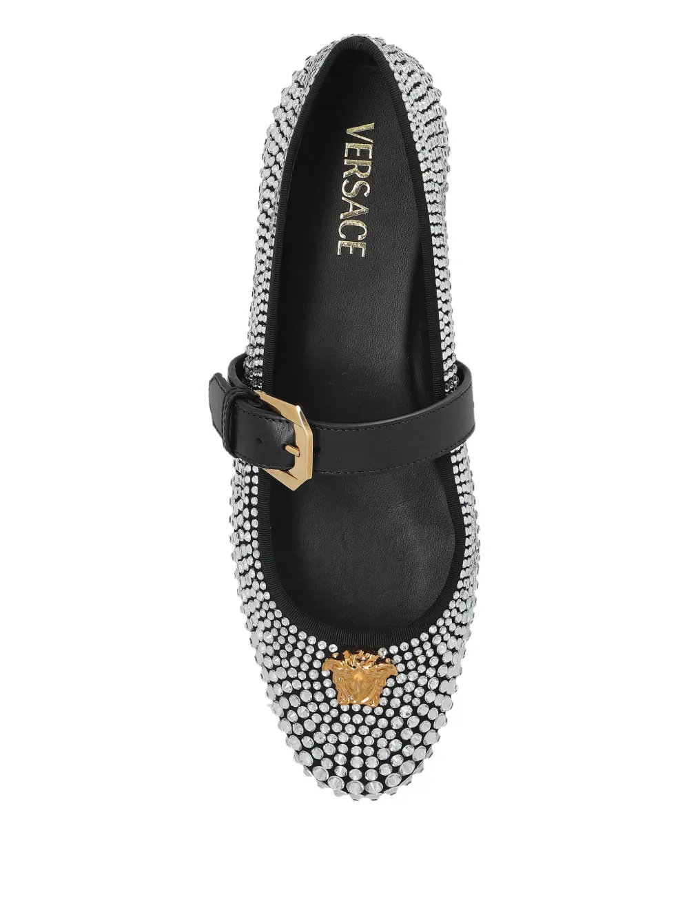 Versace La Medusa ballerina's met studs Wit