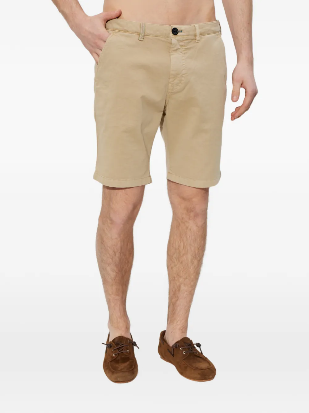  Ps Paul Smith Button-fastening Shorts - Neutrals 