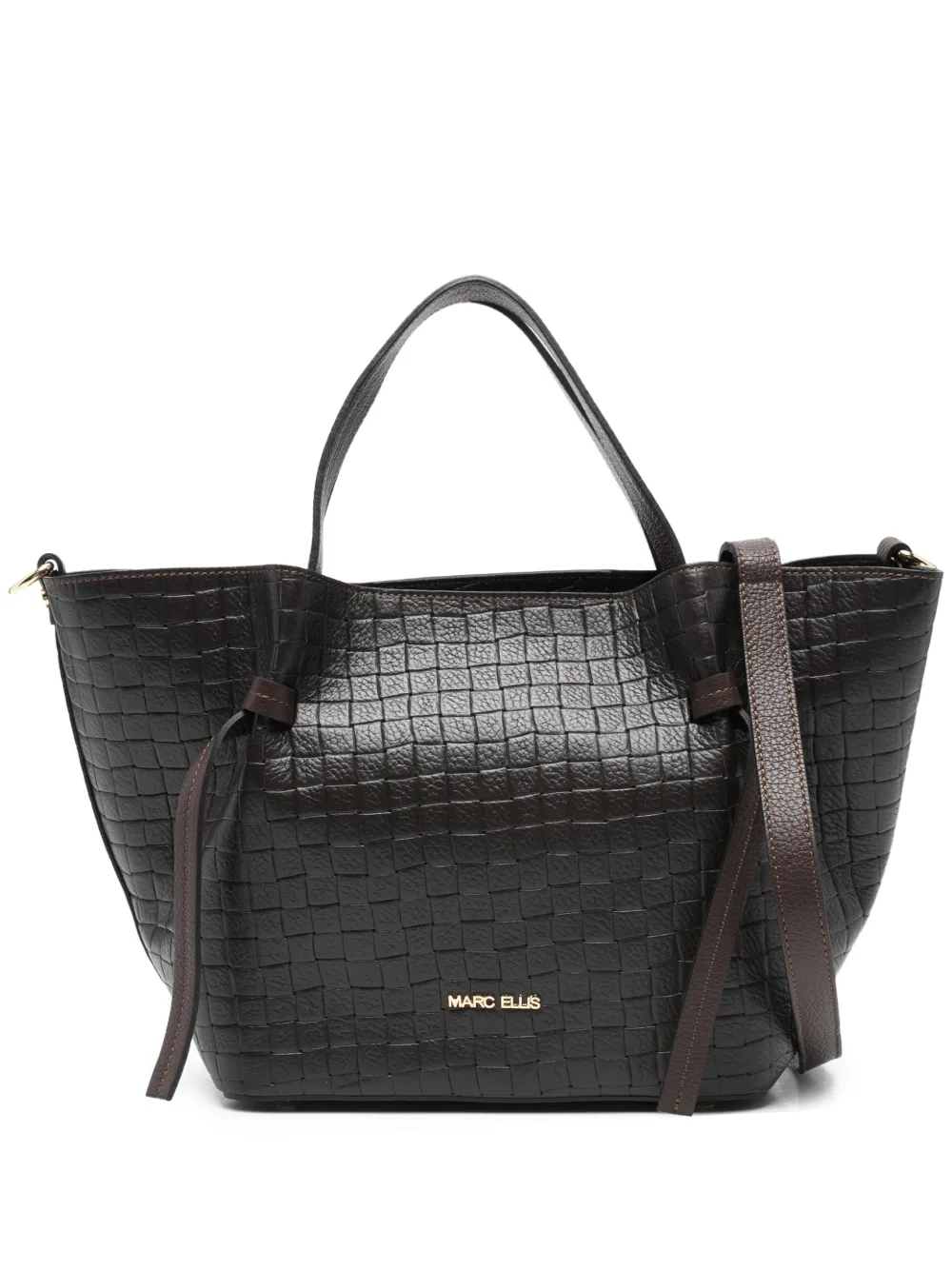 Marc Ellis woven leather tote bag | Brown | Image 1