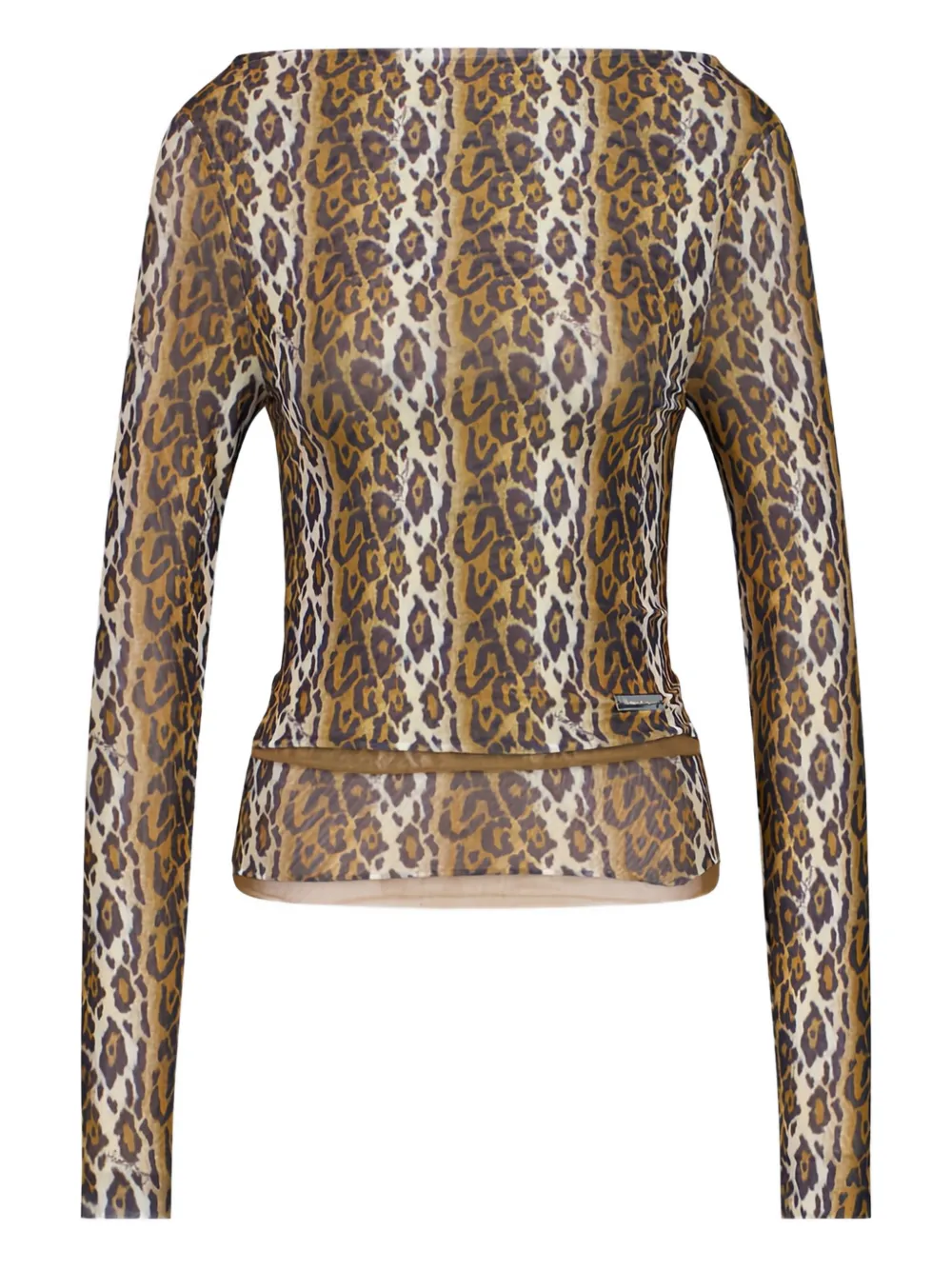 House of Sunny animal-print long-sleeve top - Marrone