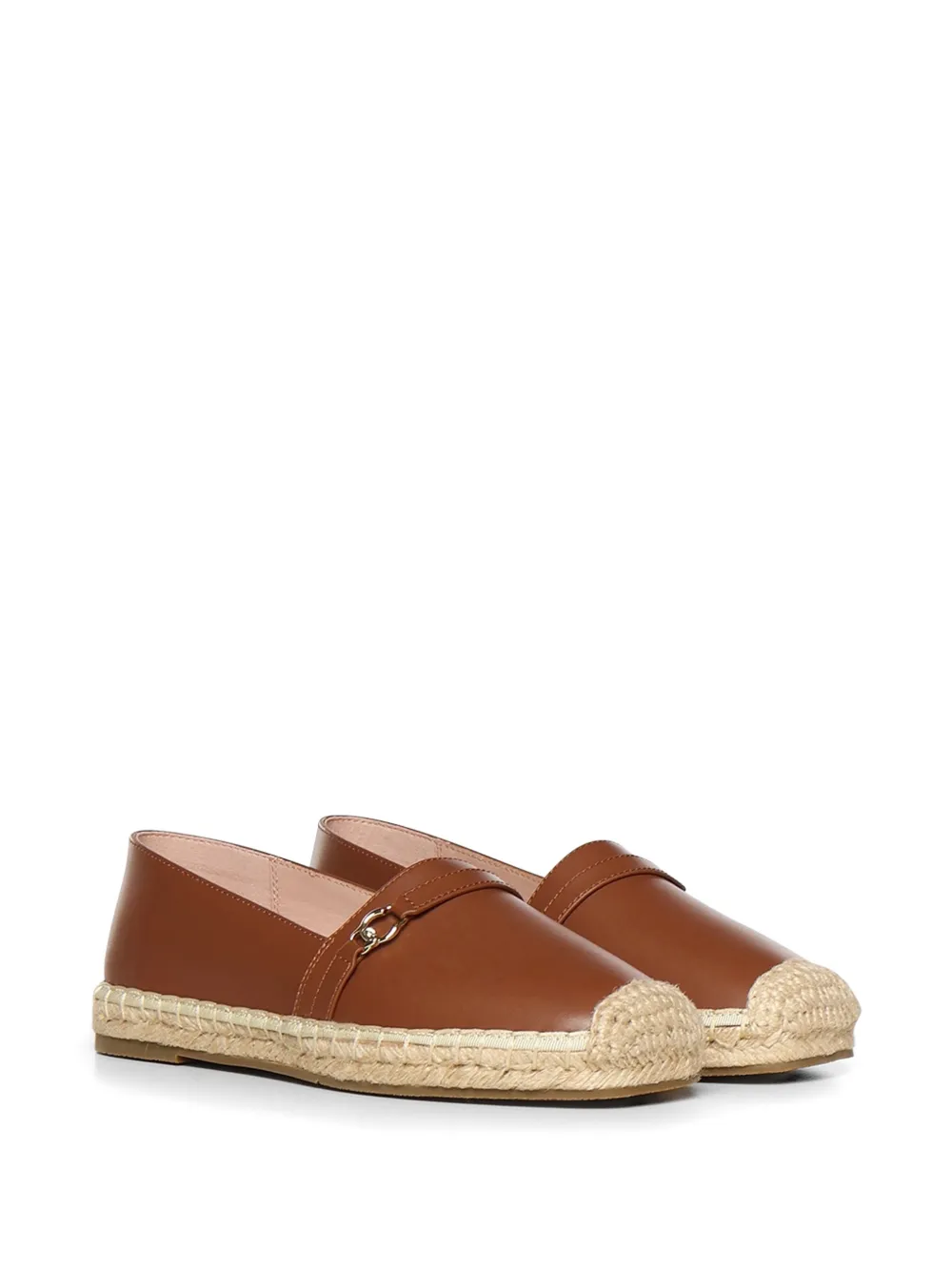 Coccinelle C-Easy logo-buckle leather espadrilles Bruin