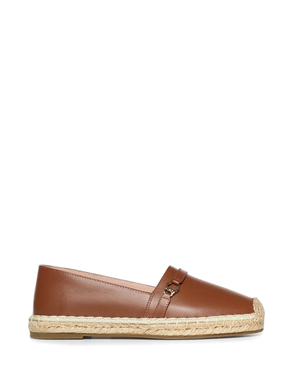 Coccinelle C-Easy logo-buckle leather espadrilles - Marrone