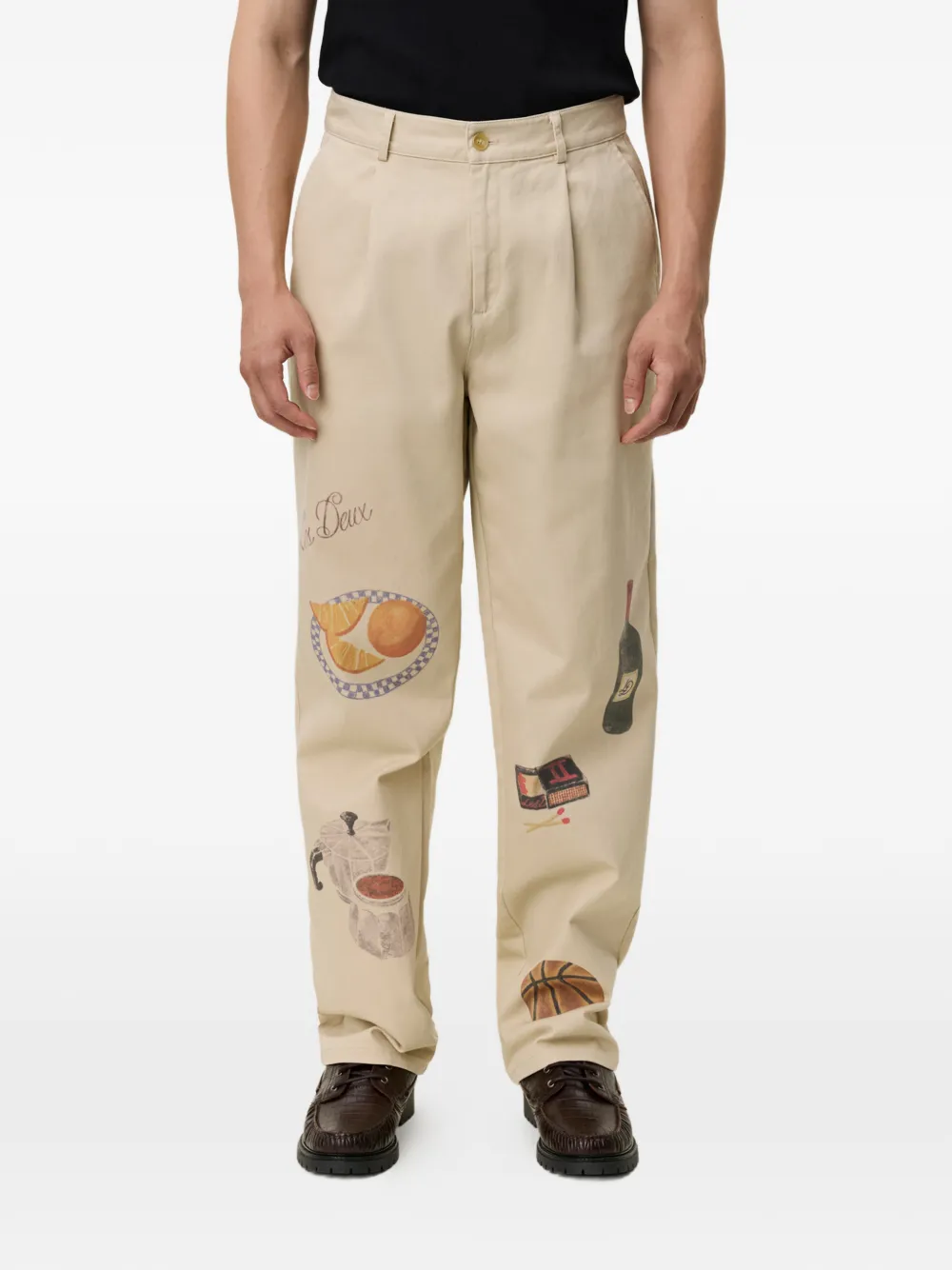 Les Deux Broek met print - Beige