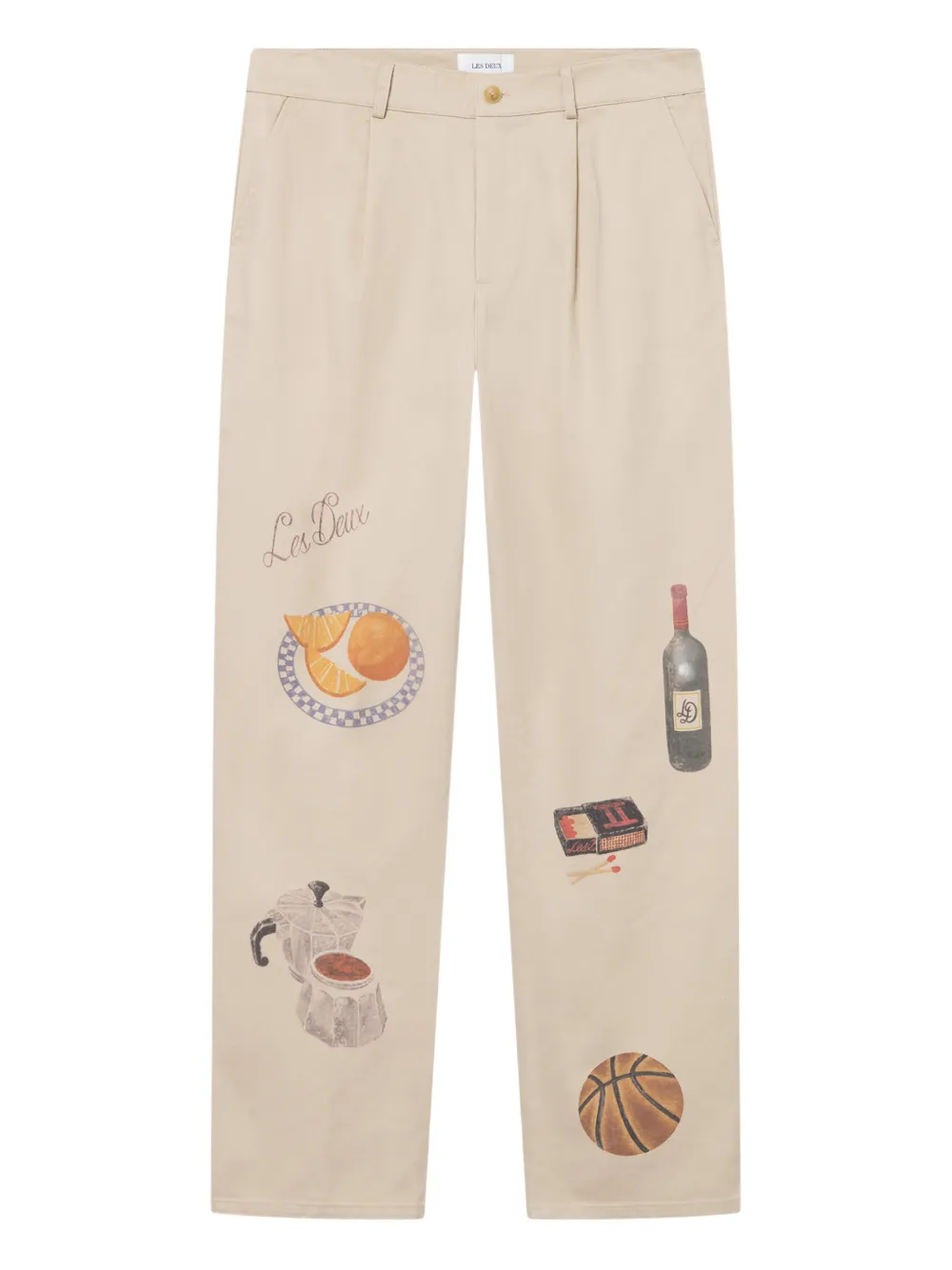 Les Deux Pantaloni con stampa - Toni neutri