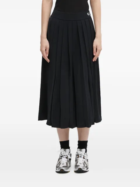 Fred Perry logo-embroidered midi skirt
