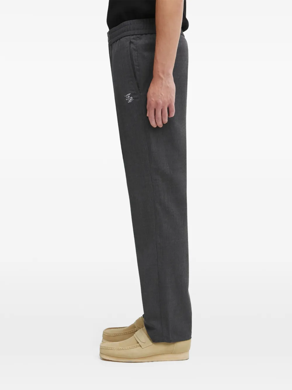 Filling Pieces Broek met elastische tailleband Grijs